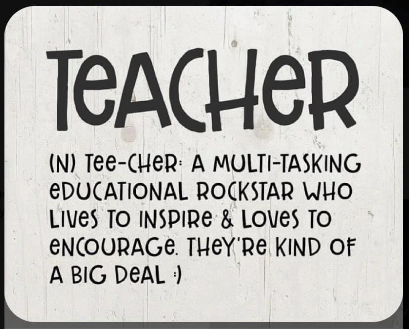 Thank you to all the wonderful teachers I get to work with daily 💜💛