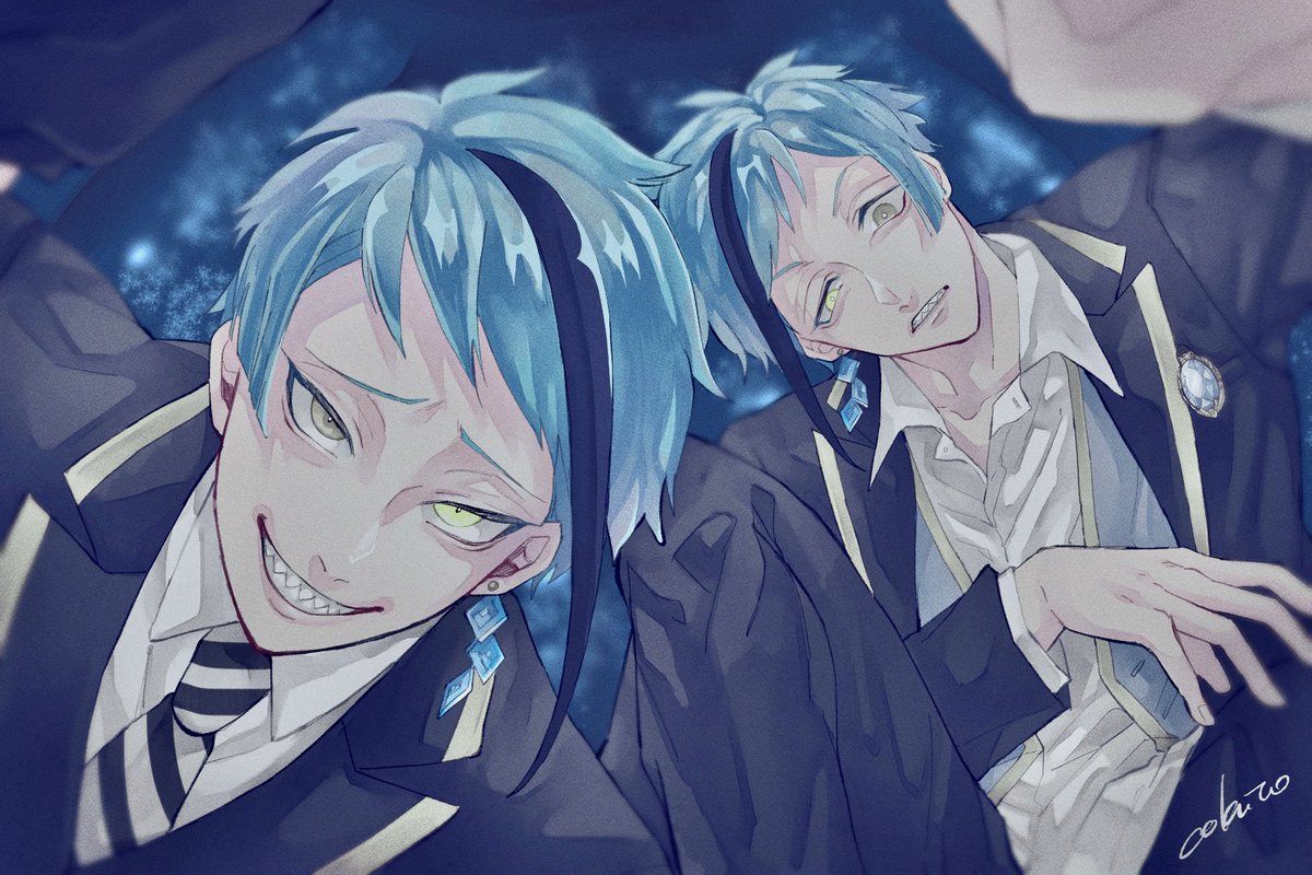 ツイステ 海のギャング兄弟 ツイステファンアート 黒糖 のイラスト