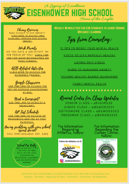 Hey Seniors of <a href="/mobinfo_/">Eisenhower Eagles</a> Have you seen all that is planned for you?  You are almost at the finish line to close out your High School years. Interactive flyer is accessible here drive.google.com/file/d/1sjpcDu…
#Classof2020