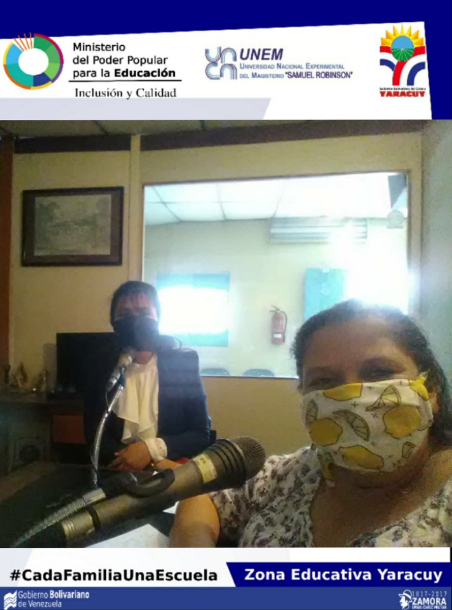 #6May 📢 ¡LA ETIQUETA DEL DÍA! #EscudoBolivarianoTiburón2020

Programa Radial a través de Nirgueña 88.3 FM con la profesora Lila Tolosa Formadora municipio #Nirgua estado #Yaracuy en compañía de la psicóloga Karla Martínez. Especialista  en terapia de la conducta infantil.