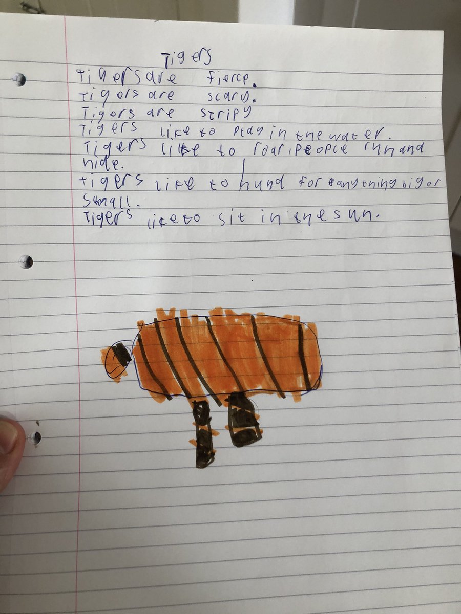 emmy_flynn's tweet photo. A Tiger poem written by Alfie @cheamparkfarm https://t.co/oqLmgSvLnD