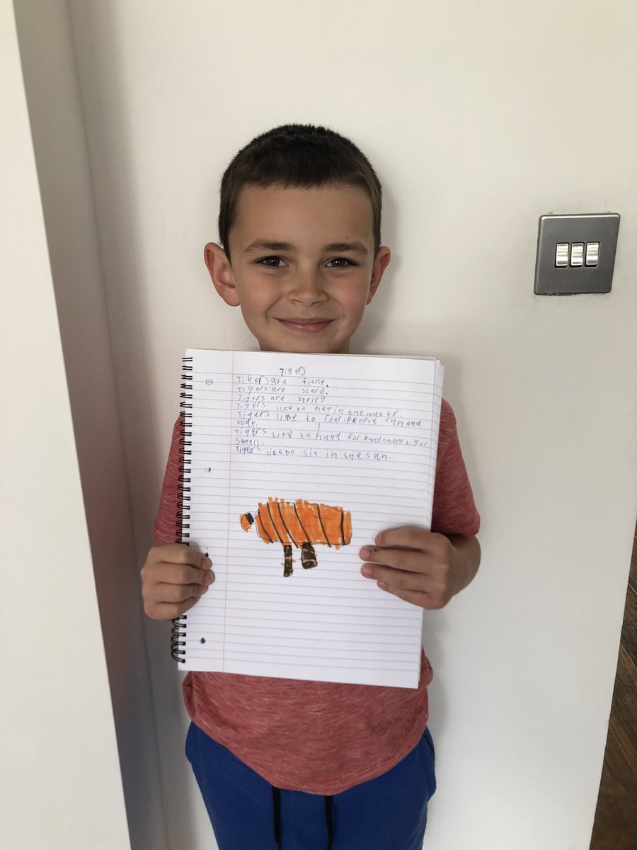 emmy_flynn's tweet photo. A Tiger poem written by Alfie @cheamparkfarm https://t.co/oqLmgSvLnD