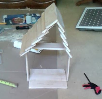 SUNnetworkCambs's tweet photo. 'T' is taking care of herself in lockdown by building a birdhouse out of bits of wood (pictured) , enjoying her cat, meditating and attending online AA. Her cat , 'S' is proud of 'T's 4 months sobriety. #selfcare #RecoveryInTheCommunity #AddictionSobriety @AlcholicsAnonAA https://t.co/7TT9GXsAgG