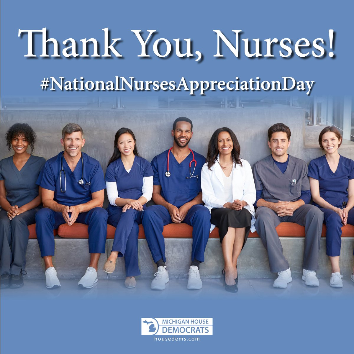 LatanyaRep's tweet photo. Today is #NationalNursesDay and I am so grateful for every nurse that is working on the frontlines to provide physical and emotional care. #ThankYouNurses for all that you do for us and our loved ones. https://t.co/kLW70Ztz4X
