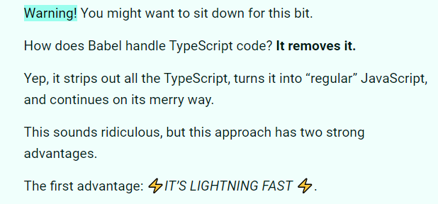 1. Switch to TypeScript to catch all the dumb type errors in development. 
2. Use blazing fast babel/preset-typescript that totally ignores all your type info in development. 
3. ? 
4. Profit! 

iamturns.com/typescript-bab…