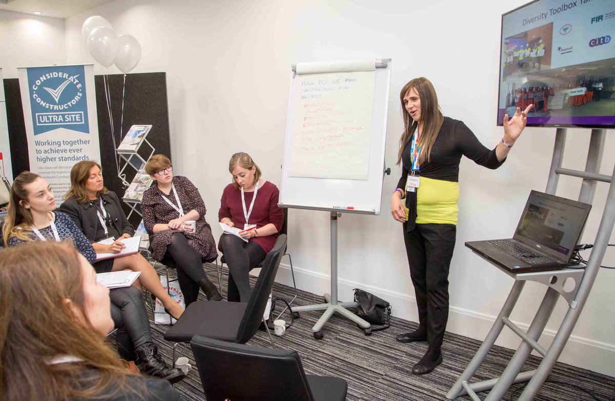 LGBTconstruct's tweet photo. It’s @BuildingEqLGBT 5th birthday 🚜🌈🌈🌈Flashback to 2018 where we presented at @CCScheme @ccsbestpractice #ImageOfConstruction conference where we took #LGBTQ #inclusion to attendees from across #construction sector https://t.co/1EGAk1e4CU