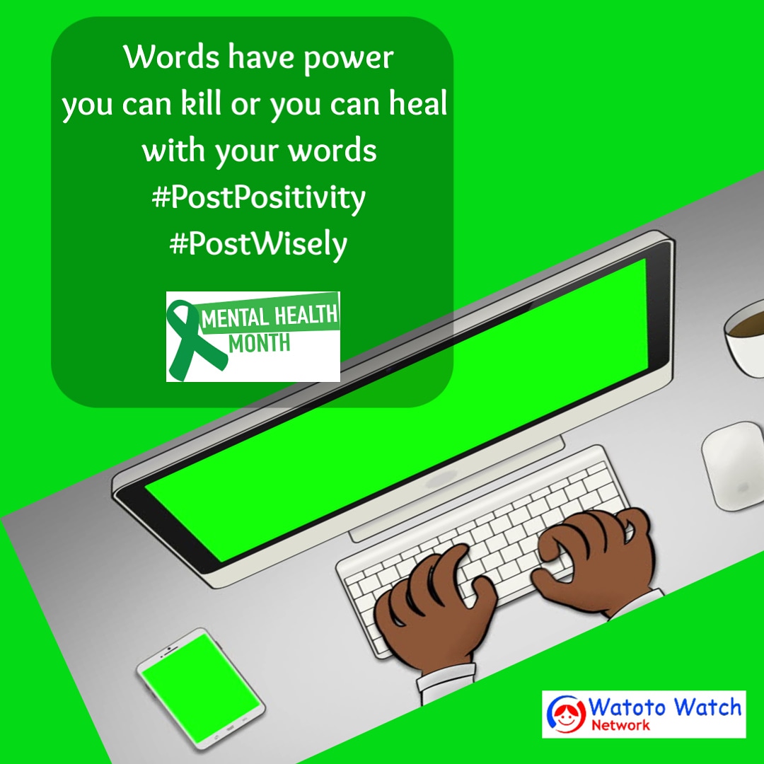 WatotoWatchNet's tweet photo. #MentalHealthMonth
#DigitalWellness
Be the reason someone smiles today.
#PostPositivity
#PostWisely https://t.co/66aVn4kW2y