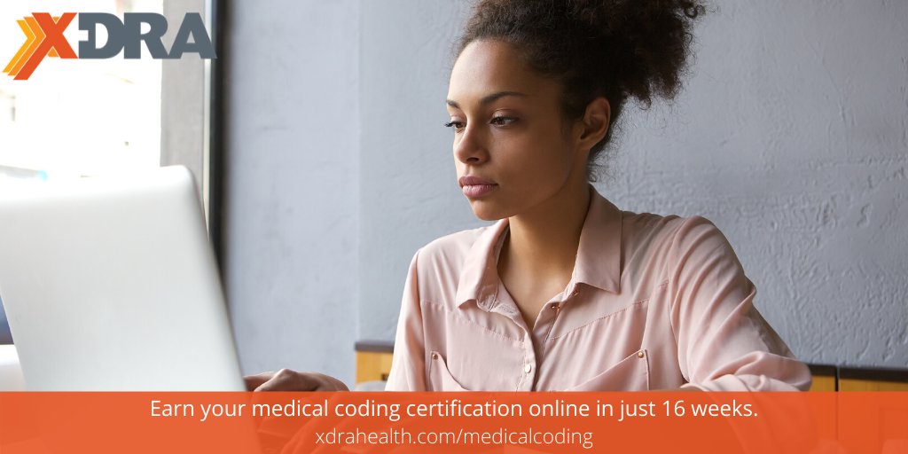 XDRAHealth's tweet photo. Are you ready to advance your healthcare career? Earn your medical coding certification online in just 16 weeks. Register today at https://t.co/obQeCGKpe7.
#medicalcoding #CPC #AAPC #remotetraining https://t.co/DtuCfbQJMU