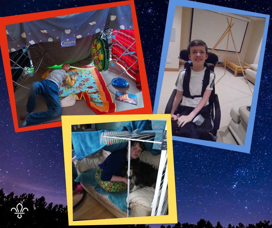 77thGDS's tweet photo. A look back at some of our amazing entries in #ScoutTaskmaster last week - shelter building! Well done all the Scouts participating - remember you have until 8.30pm tomorrow to get your musical instrument inventions into us! https://t.co/uSRFPC4TFp