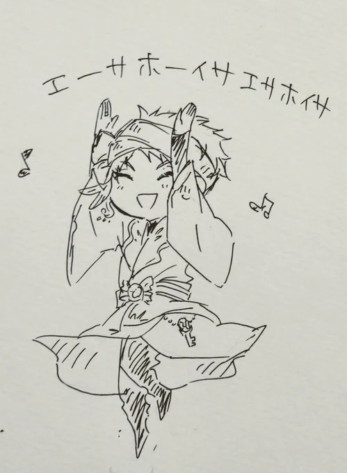 @chiri_inc 阿波おどりカリムたん、なんちゃって式典服を添えて 