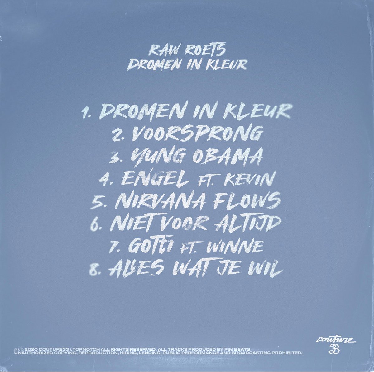 Raw Roets - ‘Dromen In Kleur’ is bijna hier! Alle acht tracks zijn geproduceerd door Pim Beats en gastbijdrages zijn geleverd door Rotterdam’s finest <a href="/MC_Winne/">Winne_Ecktuh</a> &amp; <a href="/SLOWFLOWANIMAL/">Kevin</a> 👀🤯 Naar welke track kijk jij het meeste uit? Let us know! #Couture33 #RawRoets #DromenInKleur