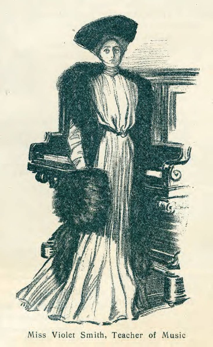 We've met Miss Smith before in a preliminary sketch by Steele  @SherlockUMN  @umnlib. Here she is in published form for Collier's issue of "The Adventure of the Solitary Cyclist" in 1903. Has anyone else contemplated music lessons during the pandemic?  http://purl.umn.edu/99304 