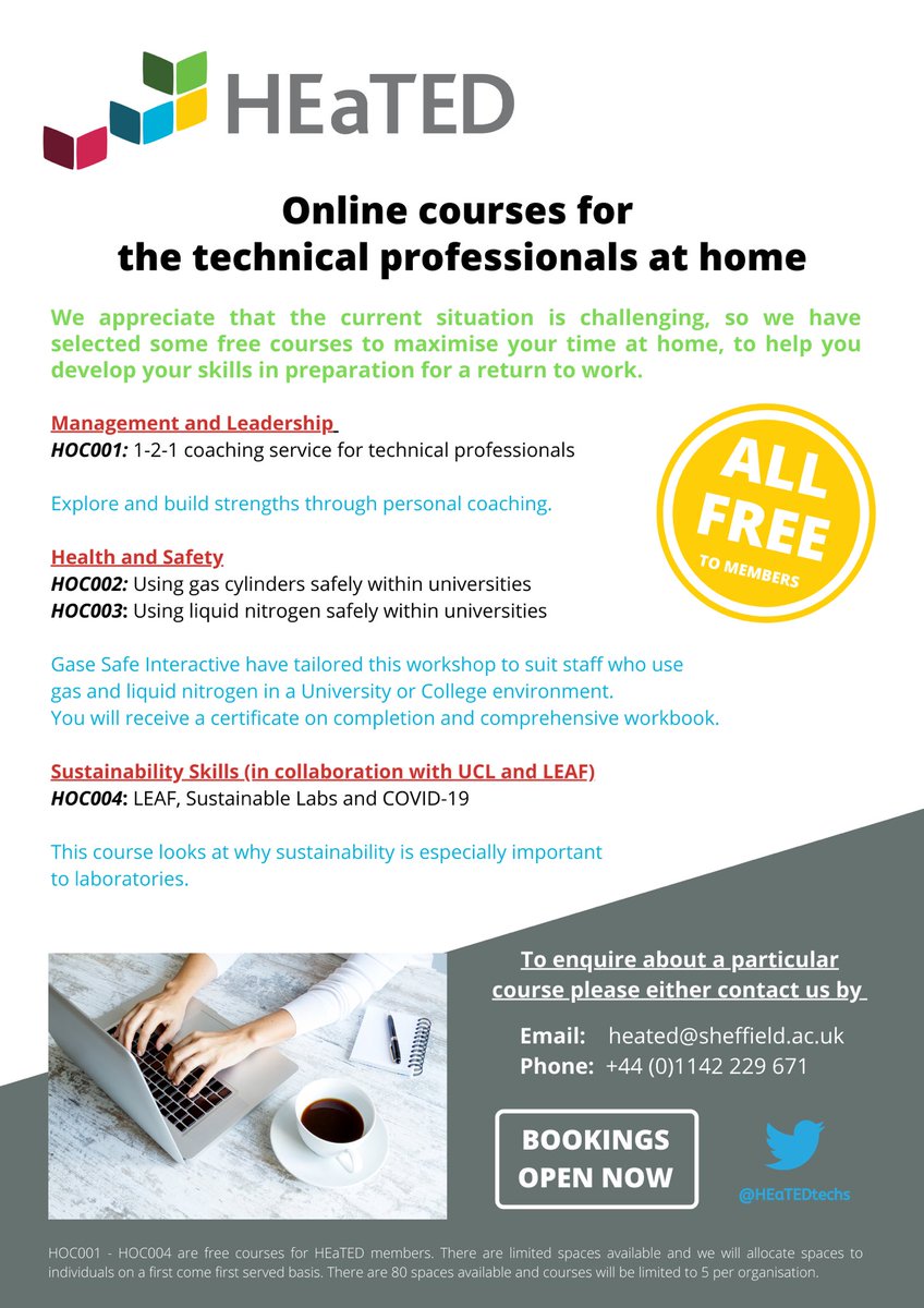 We are offering a few FREE courses available for HEaTED members that you may find useful, contact us to book or enquire about a particular course #technician #training