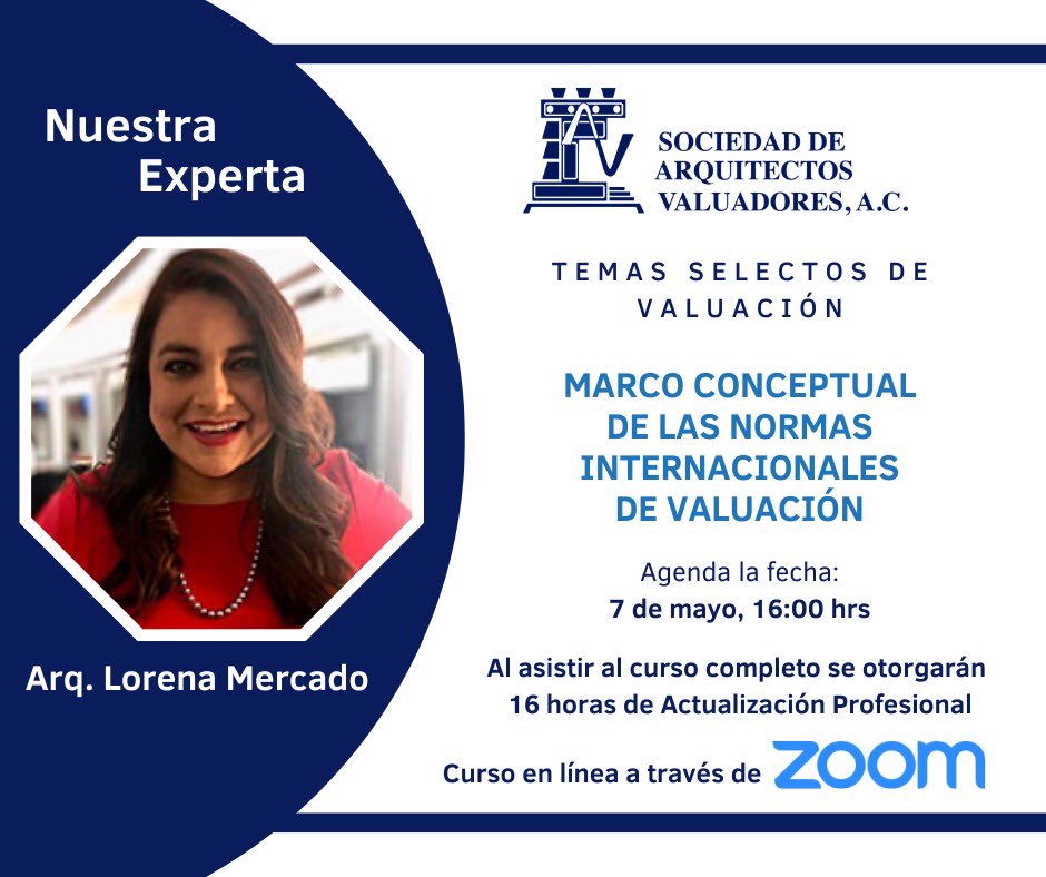 avaldesk1's tweet photo. Los esperamos en el próximo módulo del curso Temas Selectos de Valuación!! No te lo pierdas! https://t.co/m8x8cLRrLT