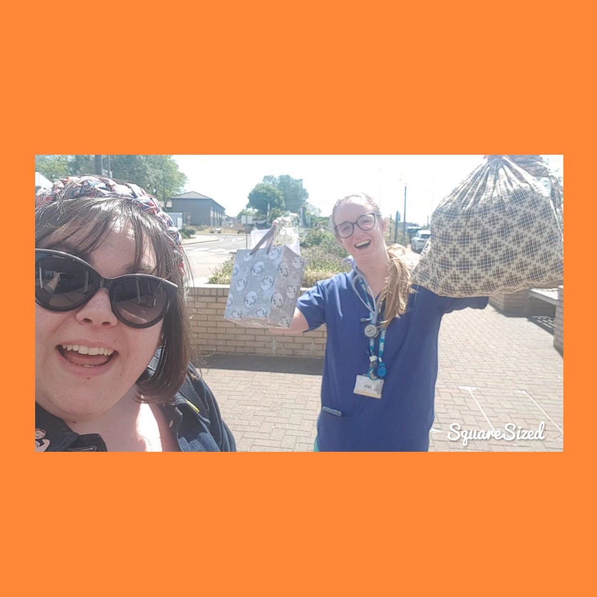 scrubsfor's tweet photo. Here is Lauren again, dropping off Scrubs AND some home made Cookies 🍪 #PPEshortage #ppefornhs https://t.co/2XygwZRxUX