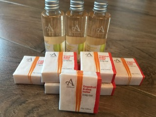 StaffCareNHSL's tweet photo. Thank you #ArranSenseofScotland @Arran_Sense for your kind donation. We have received hundreds of soaps and shower gels which our staff @NHSLanarkshire have been very grateful for. #gratitude #care https://t.co/Xb8S6NUnih