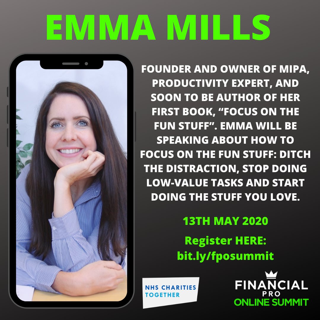 GaryDas's tweet photo. @EmmaMiPA will be sharing strategies for how you can stay productive and achieve maximum efficiency in your business.

The easy way to work out where your time should be focused, and how to ensure that you actually stick to it

#Productivity #freeevent #NHS #charity #LiveEvent https://t.co/mydEoClFqB