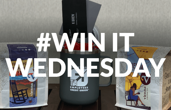 We're doing a local business giveaway for #WinItWednesday. 
To enter: FOLLOW us on Twitter &amp; RETWEET! Winner will be announced tomorrow! Must be 18+ to enter. Membership with the Credit Union not required for entry. Contest is not affiliated with Twitter, K-Brew or Vienne Coffee.