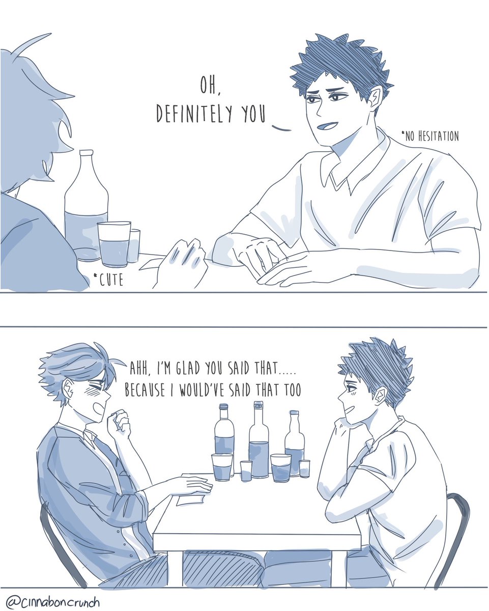 Truth or Drink! Iwaoi Edition

My contribution to the ship because I miss them so much

#Haikyuu #HQ #ハイキュー #iwaizumi #oikawa #iwaoi 