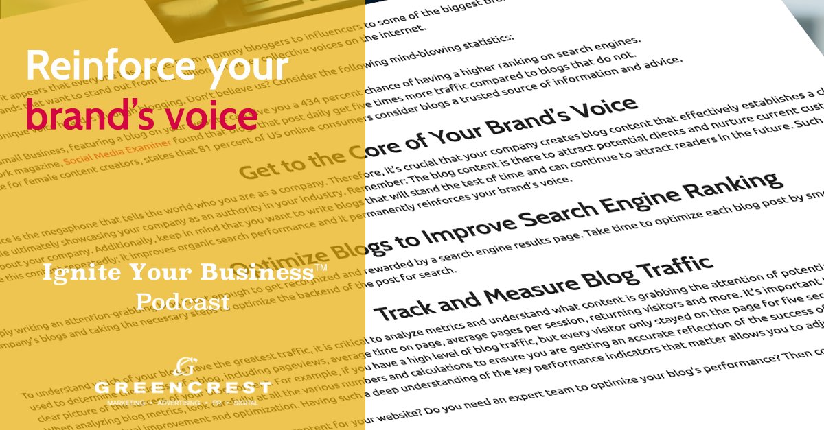brandpro's tweet photo. Missed Monday’s Ignite Your Business® Podcast? Tune in now to learn how #blogging can improve organic search performance and give your business a distinct competitive edge:
https://t.co/uD3L3oOwRh https://t.co/GWfu9q2uEG