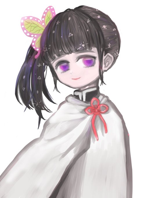 未冬さんがTwitterに投稿した栗花落カナヲ(鬼滅の刃)のイラスト。