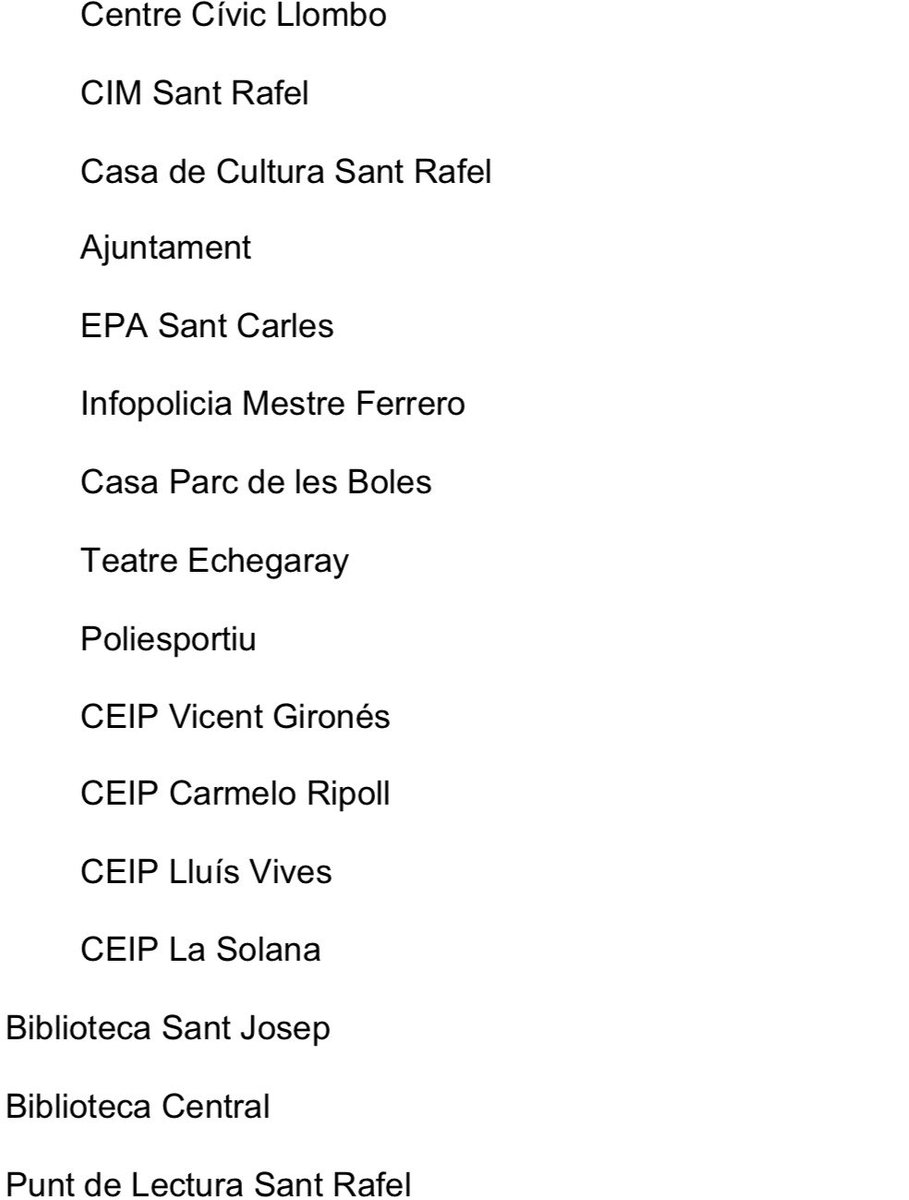 😷MASCARETES. Des del dilluns 11 al divendres 15 de maig podreu arreplegar les vostres mascaretes reutilitzables “Tèxtil d’Ontinyent” en horari de 8.30h a 14.30h a tots estos punts i de 18h a 21h al Poliesportiu. <a href="/ajOntinyent/">Ajuntament d'Ontinyent</a> #clustertextilsanitari