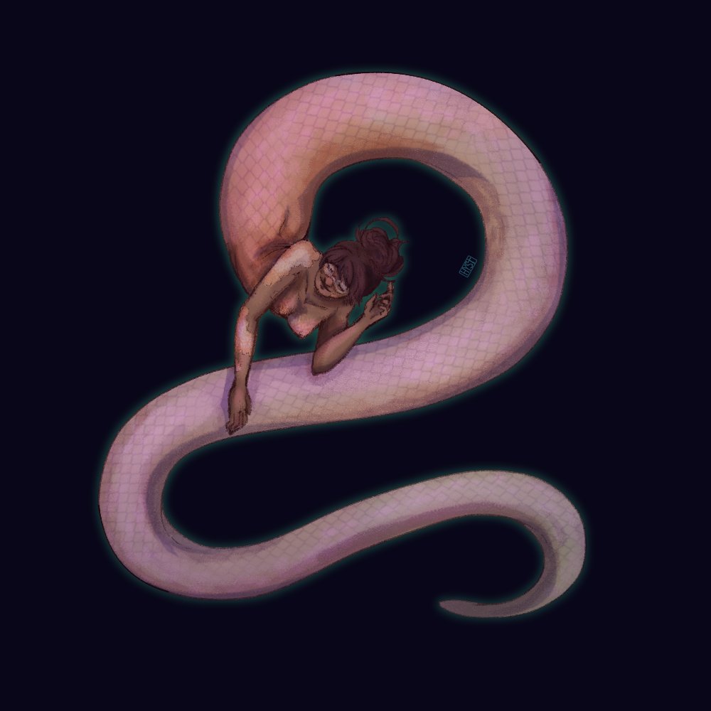 TMA Mermay Day 6: Olive sea snake Sasha James  #mermay2020  #MagnusPod  #TMA