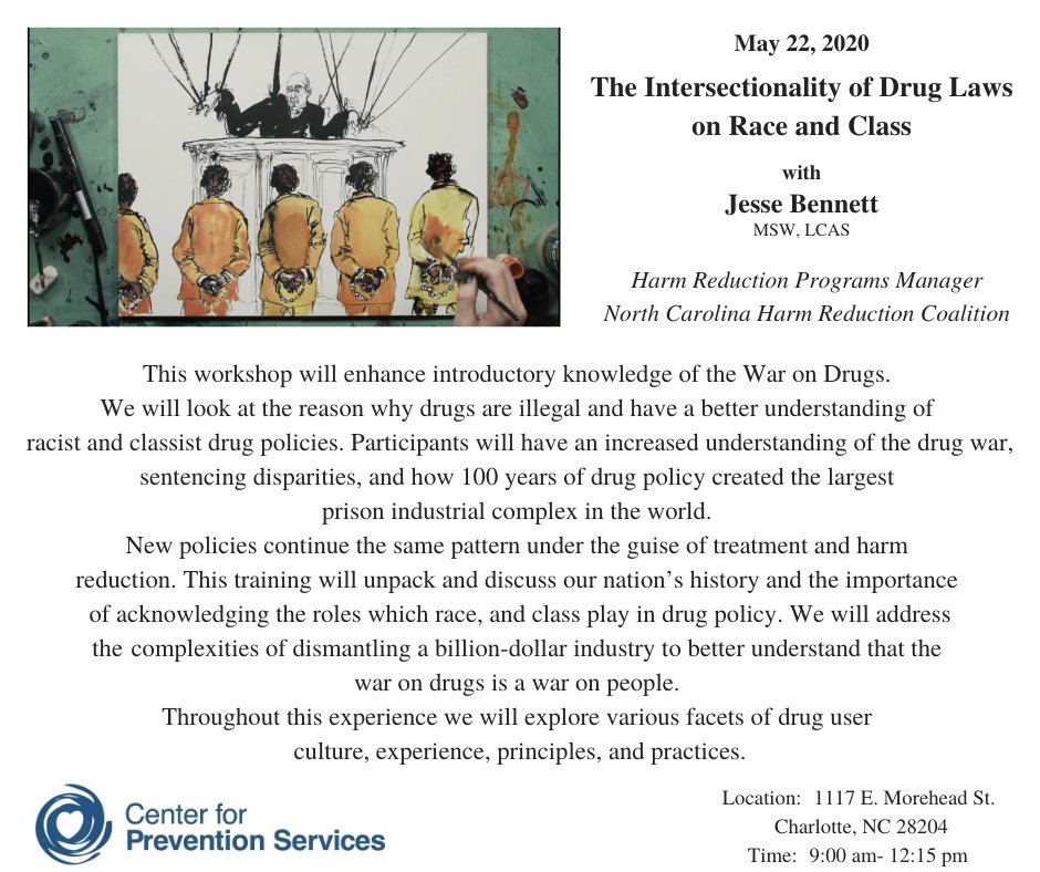 cps_nc's tweet photo. Register today! https://t.co/BoTJCguS6m
#professionaldevelopment #drugwar #culturalcompetency #harmreduction #education #awareness #advocacy https://t.co/cLiQHxDYBp
