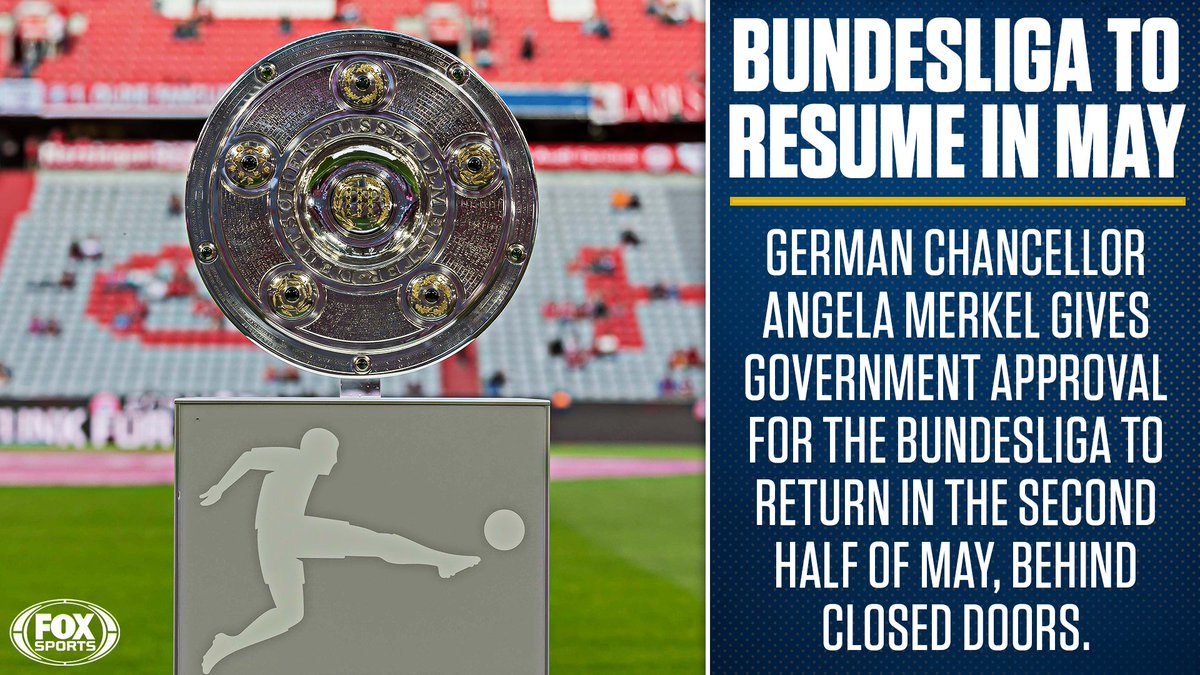 Fox Soccer On Twitter Bundesliga Is Coming Back The German Football League Dfl Will Convene With Clubs Thursday To Discuss An Exact Date Of Return Https T Co Hvfatsiboz