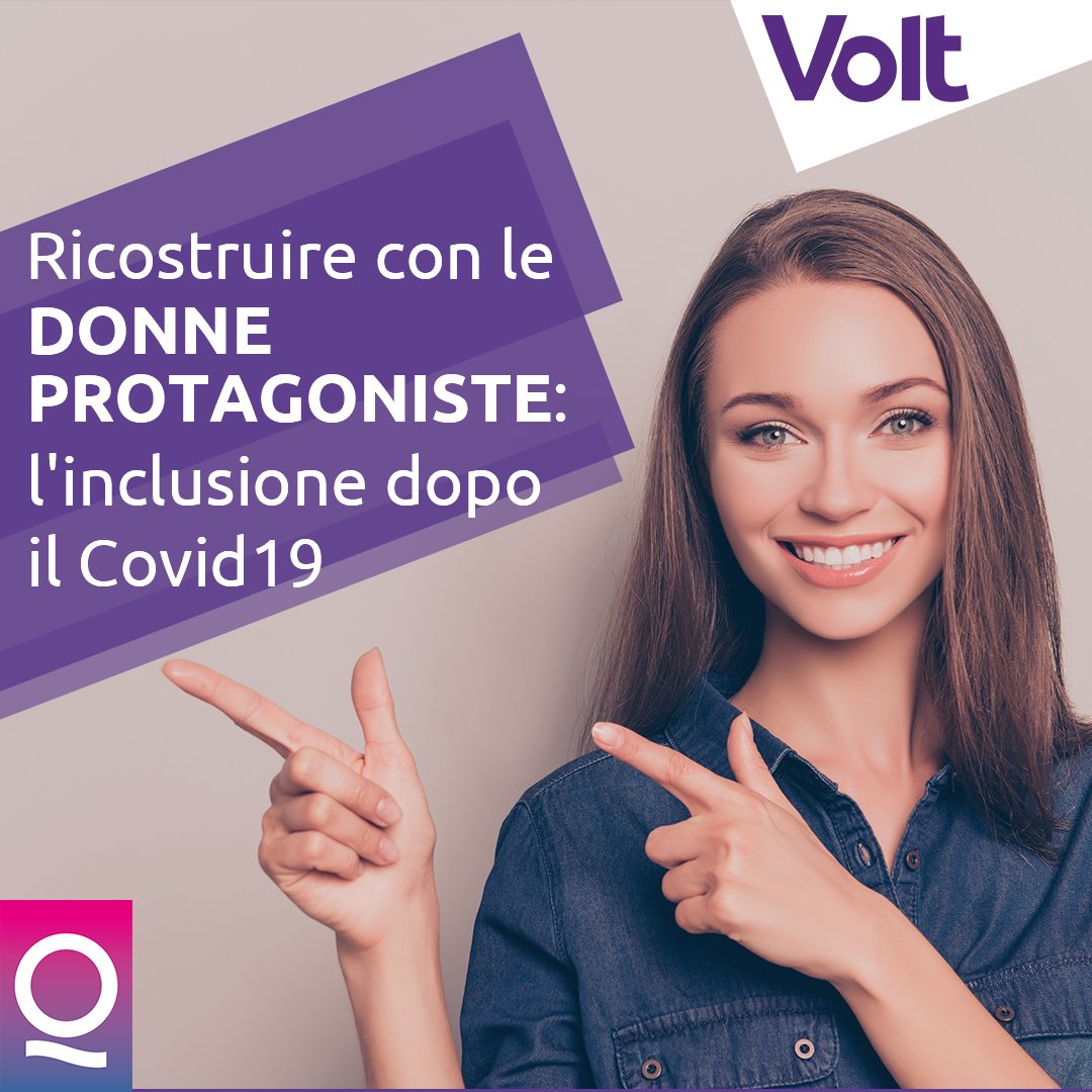 Domani la Presidente Maurizia Iachino e la Vice-Presidente <a href="/alessiamosca/">Alessia Mosca</a> interverranno al webinar sulla ripartenza post-#Covid19 organizzato da <a href="/VoltItalia/">Volt Italia</a> per capire quali strade intraprendere per rendere le #donne protagoniste della rinascita del Paese.