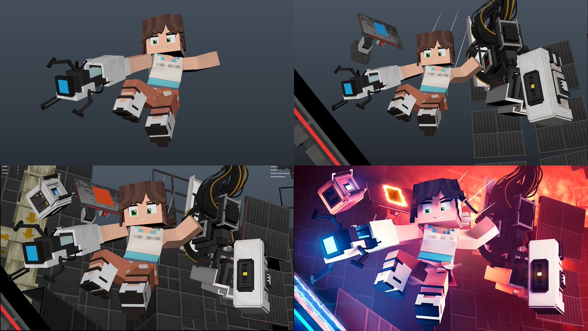 Guruith's tweet image. "Who I Am" from @StudiosCubical is out! @AndyBTTFYT and I collaborated on the thumbnail for it. I laid it out and posed it, while lighting and Chell was done by Andy. Really well made and entertaining animation, huge props to the whole team

-&amp;gt; youtube.com/watch?v=F-oU5e…