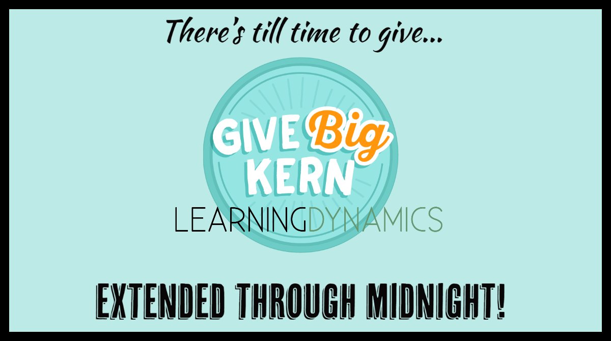 learndynam's tweet photo. Calling all #mentalhealthwarriors ! #GiveBigKern has been extended through midnight tonight! You still have time to change someone's life for the better with a donation. Visit https://t.co/ijzB5TgQaI &amp; in only 5 minutes you will make a meaningful impact. https://t.co/beq48KwRoe