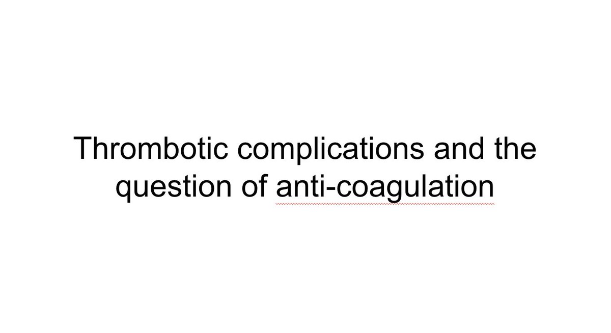 Updates in thrombotic complications