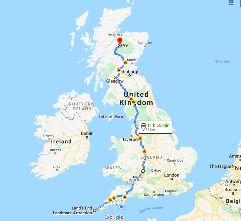 SalcombeTownFC's tweet photo. STFC 1407km (Land's End to John O'Groats) run update from DAY 15/16:

Another 75.5km completed bringing total to 1117.5km.
Map shows where we are up to on the route and pictures of the runs also included.

Donate here....
https://t.co/mpLpEuEI2g https://t.co/zlrnGxXbhj