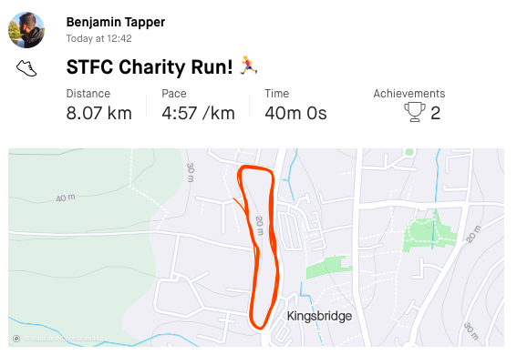 SalcombeTownFC's tweet photo. STFC 1407km (Land's End to John O'Groats) run update from DAY 15/16:

Another 75.5km completed bringing total to 1117.5km.
Map shows where we are up to on the route and pictures of the runs also included.

Donate here....
https://t.co/mpLpEuEI2g https://t.co/zlrnGxXbhj