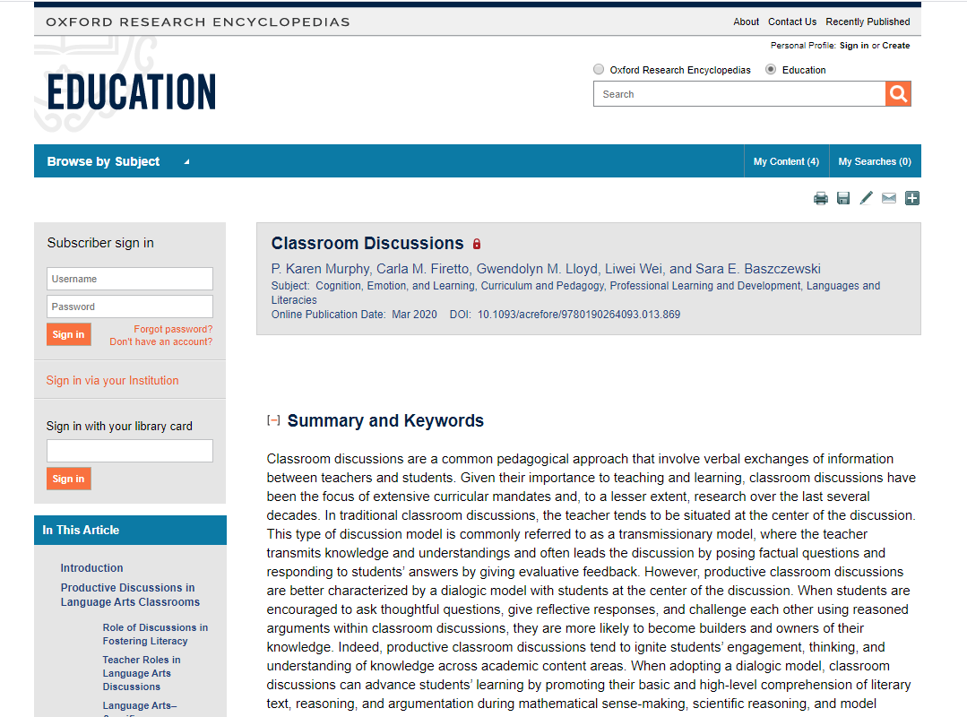 lw_wei's tweet photo. Great to see our chapter recently published in Oxford Research Encyclopedia of Education. #classroomdiscussion #talk #argumentation #questioning https://t.co/biiNR8Q7C5 https://t.co/iPAicNUYIs