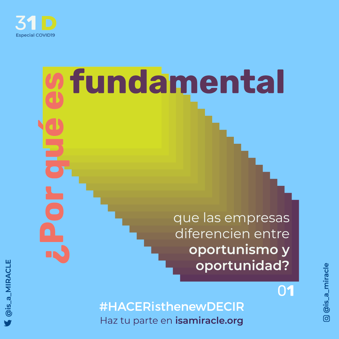 is_a_MIRACLE's tweet photo. Si quieres saber cómo identificar una verdadera oportunidad, descarga gratis nuestra Guía de #ActivismoEmpresarial, una herramienta para que las marcas usen sus recursos, sus estrategias y su creatividad para transformar situaciones en oportunidades que responda a un MásAltoBien. https://t.co/ZCRP3pDlNo