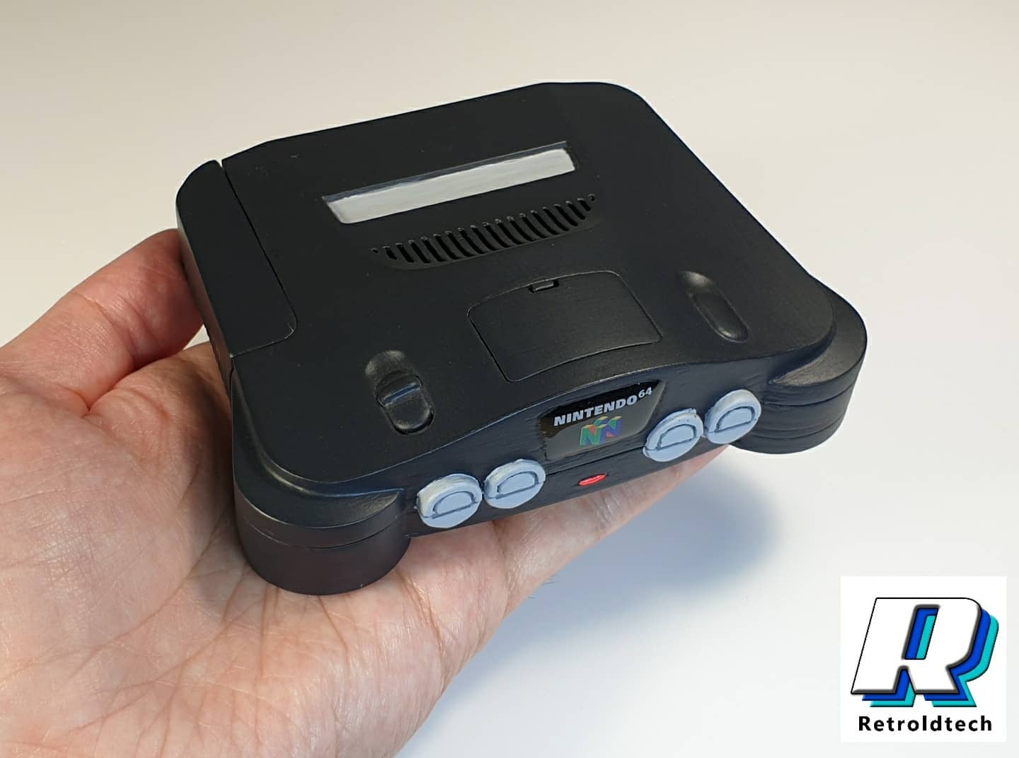 Retroldtech on X 1 2 Scale Mini Nintendo 64 Made this Raspberry pi case a couple of years ago and I finished it today with the N64 jewel nintendo nintendo64 retrogamer