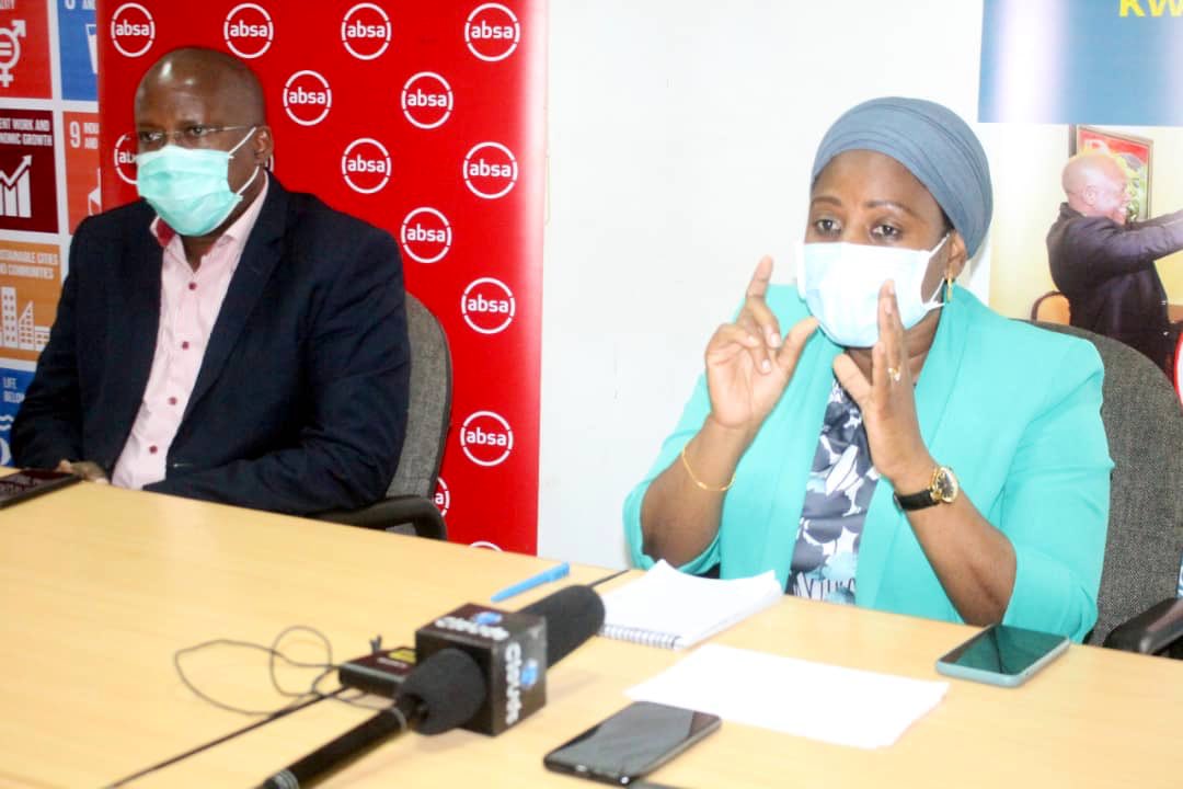 AbsaTanzania's tweet photo. Yesterday, we donated 90 gallons of sanitizers, 20 boxes (200 gloves) and pledged more than 1,000 masks to the Ministry of Health as a support in fight against COVID-19 pandemic. The items will be distributed to healthcare workers and vulnerable communities. https://t.co/UX2SSy2pXl