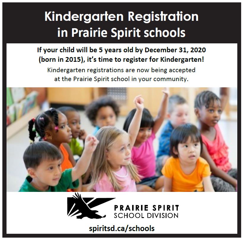 If your child will be 5 yrs old by Dec. 31/20
(born in 2015), it’s time to register for Kindergarten!
Our schools offer a warm, welcoming and supportive Kindergarten program. Contact your local school to register - find a full list of PSSD schools at: spiritsd.ca/files/docs/Sch…