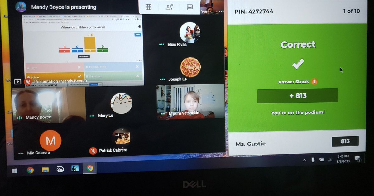 Playing Kahoot on Google Meet today was a fun way to connect with our students! 😀 #hpsdistancelearning <a href="/kreingold0104/">Kristen Reingold, Ed.D.</a>