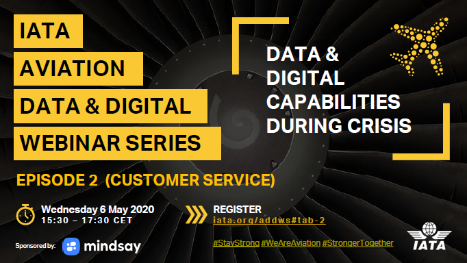 APEXJustinM's tweet photo. During episode two of the @IATA Aviation Data &amp; Digital Webinar series, APEX/IFSA CEO @joepleader noted that successful airlines are finding ways to use tools that were not designed to deal with the #COVID19 crisis to immediately serve customers. 
#WeAreAviation #StrongerTogether https://t.co/Gua2cckVXf