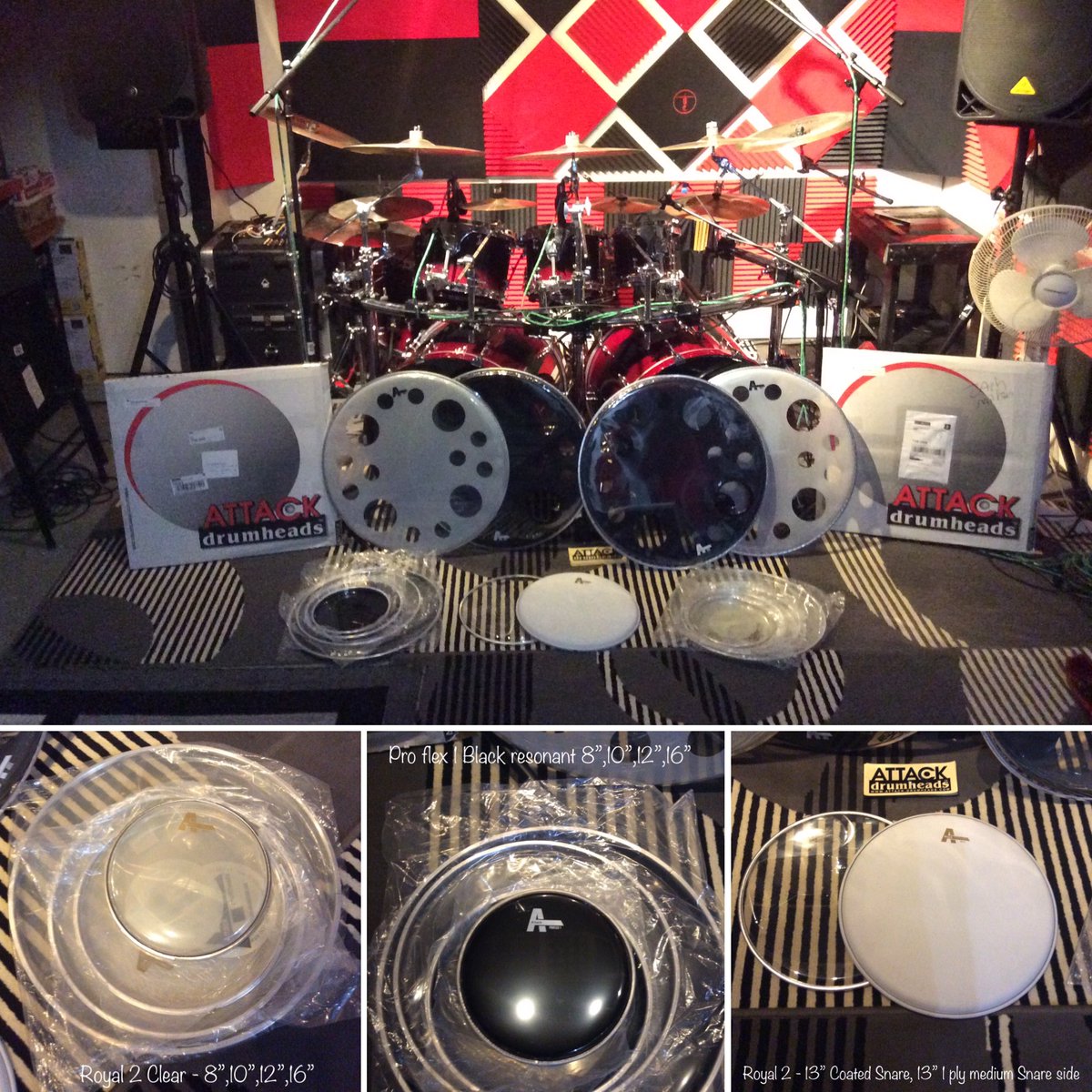 ZachMDrums's tweet photo. Like to give a big shout out to Tim Harquail at @AttackDrumheads  for sending me these skins to try out! And walking me through your products and helping me pick the right heads for what I am looking for!! Can’t wait to get them on the kit! #attackdrumheads #attackdrumheadscanada https://t.co/bcVls0c0BG