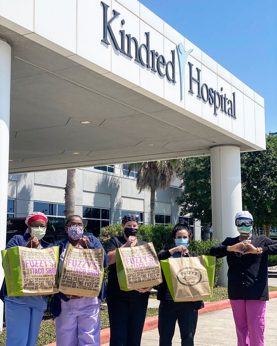 fuzzysleaguecty's tweet photo. Happy #NationalNursesDay! Thanks to y’all’s support, we were able to feed local nurses today at Kindred Hospital - Clear Lake! We truly appreciate everything they do for our community! ❤️🌮 #nationalnurses #ourhealthcareheroes #fuzzystacoshop #fuzzyshouston @fuzzystacoshop https://t.co/1NNXkhstie