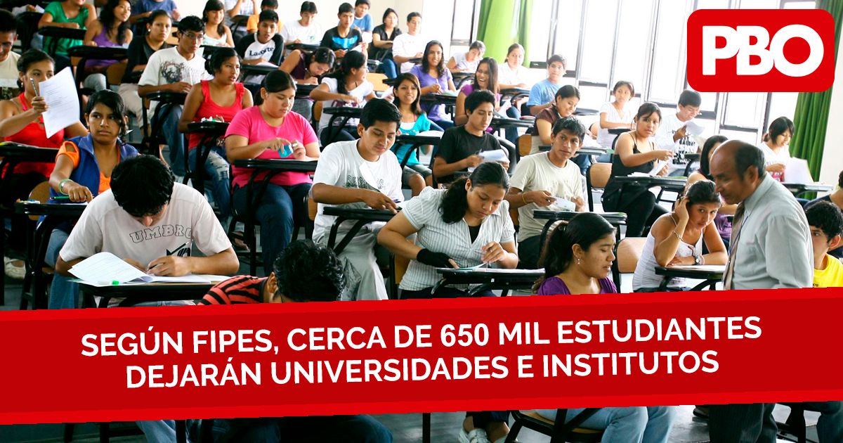 PBOPeru's tweet photo. #FIPES
🔴 Según presidente de Federación de Instituciones Privadas de Educación Superior, cerca de 650 mil estudiantes dejarán universidades e institutos debido a efectos de la #COVID19 y las medidas sanitarias impuestas por el Gobierno
#PBO
#Butters #Willax #RPP #DomingoPérez https://t.co/nyAyNL4fUe