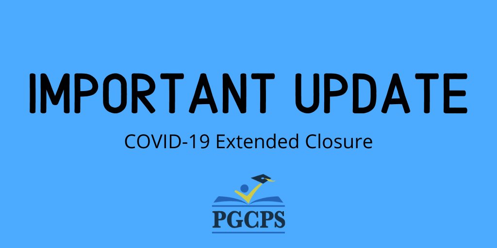 pgcps's tweet photo. On Wednesday, May 6, State Superintendent of Education Dr. Karen Salmon announced that all Maryland public schools will be closed for the remainder of the 2019-20 school year. 

A letter from CEO Dr. Monica Goldson is forthcoming with more information. https://t.co/hmru2IiCVn