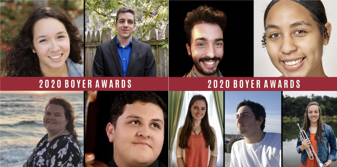 BoyerCollege's tweet photo. Presenting your 2020 Boyer Award recipients in the Music Education department! See more on our Instagram. https://t.co/T0ytIPTJw3