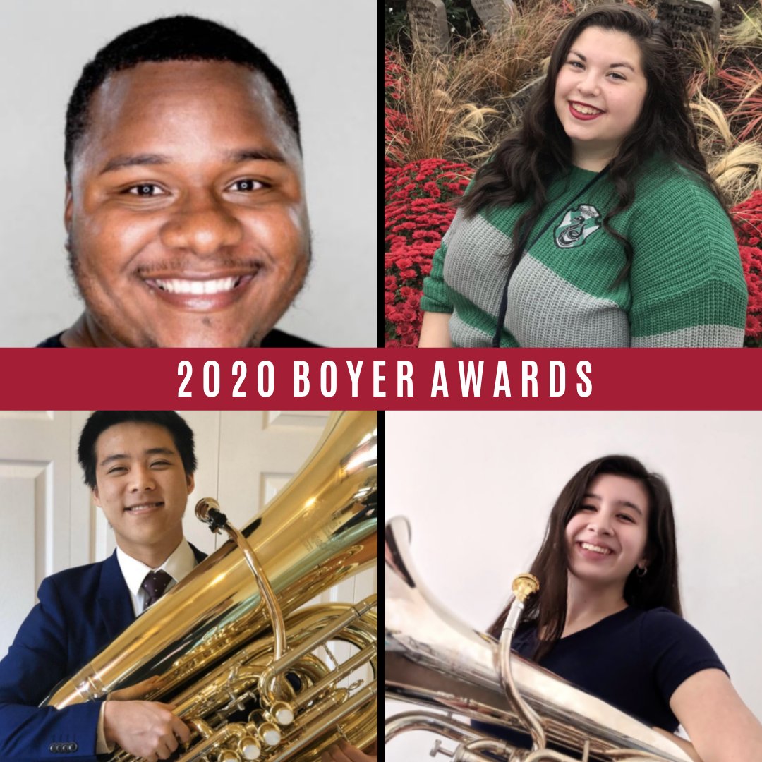 BoyerCollege's tweet photo. Presenting your 2020 Boyer Award recipients in the Music Education department! See more on our Instagram. https://t.co/T0ytIPTJw3