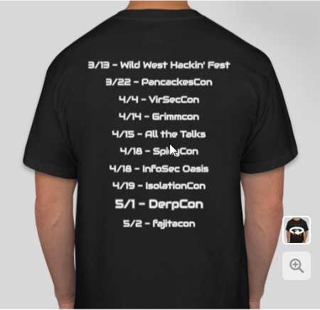 DerpConInfosec's tweet photo. Hey everyone #derpcon will have its talks on YouTube in the coming days. Before than we have only 8 hours left to grab a #condemic and #derpcon shirt! Grab them here! 
https://t.co/XG2RO7OtW9
https://t.co/2ZMtCIVim3
#cybersecurity #infosec #redteam  #blueteam https://t.co/gyIeXUAnqe