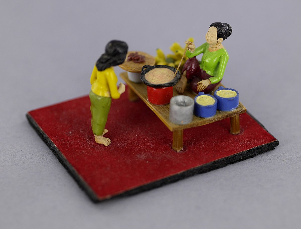 MOA_UBC's tweet photo. Nice bike, @vanartgallery! Now we're serving you this contemporary miniature cooking scene from Thailand for your 🍽️ #emojichallenge. Your turn... find us a 🧸 in your collection. https://t.co/lrdmYoTIDW